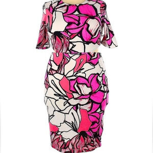 Bisou Bisou Pink Floral Dress‎